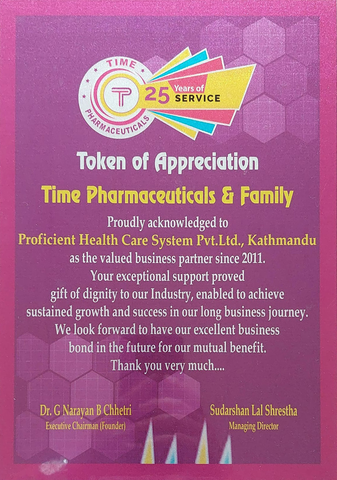 Token of Appreciation